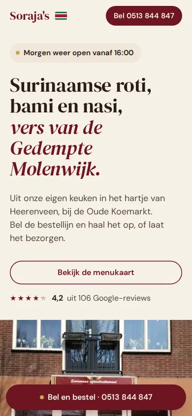 Voorstel A op een telefoon